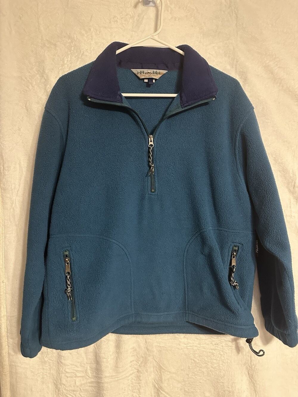 Vintage EMS Teal Fleece Pullover